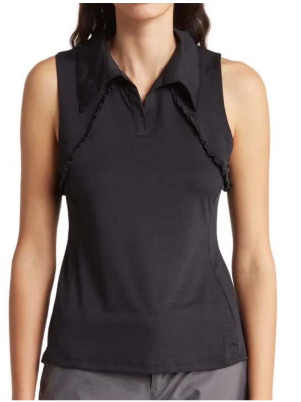 Gottex Women’s Golf Tennis Top, sleeveless, ruffle, wicking